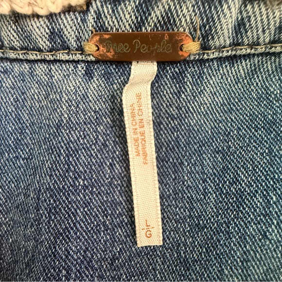 Free People Blue and Gray Jean Jacket - Picture 5 of 7